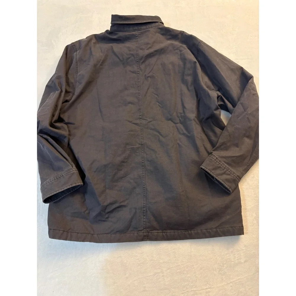 Carhartt Mens Rigby Fleece Lined Shirt Jac Shadow Gray Canvas Jacket 102851 XL